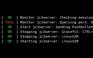 LinuxGSM monitor