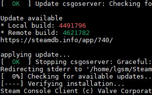 LinuxGSM update